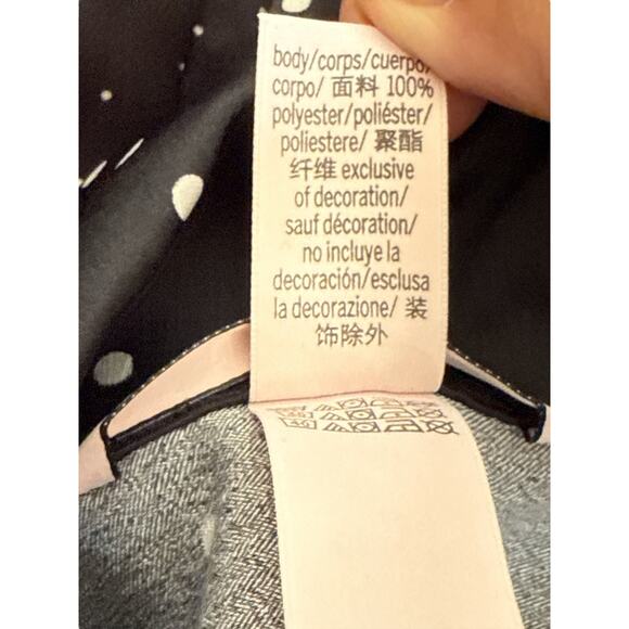 Victoria's Secret Women's Jacquard Polka Dot Sleep Night Shirt Size L Inky Navy - Picture 10 of 10